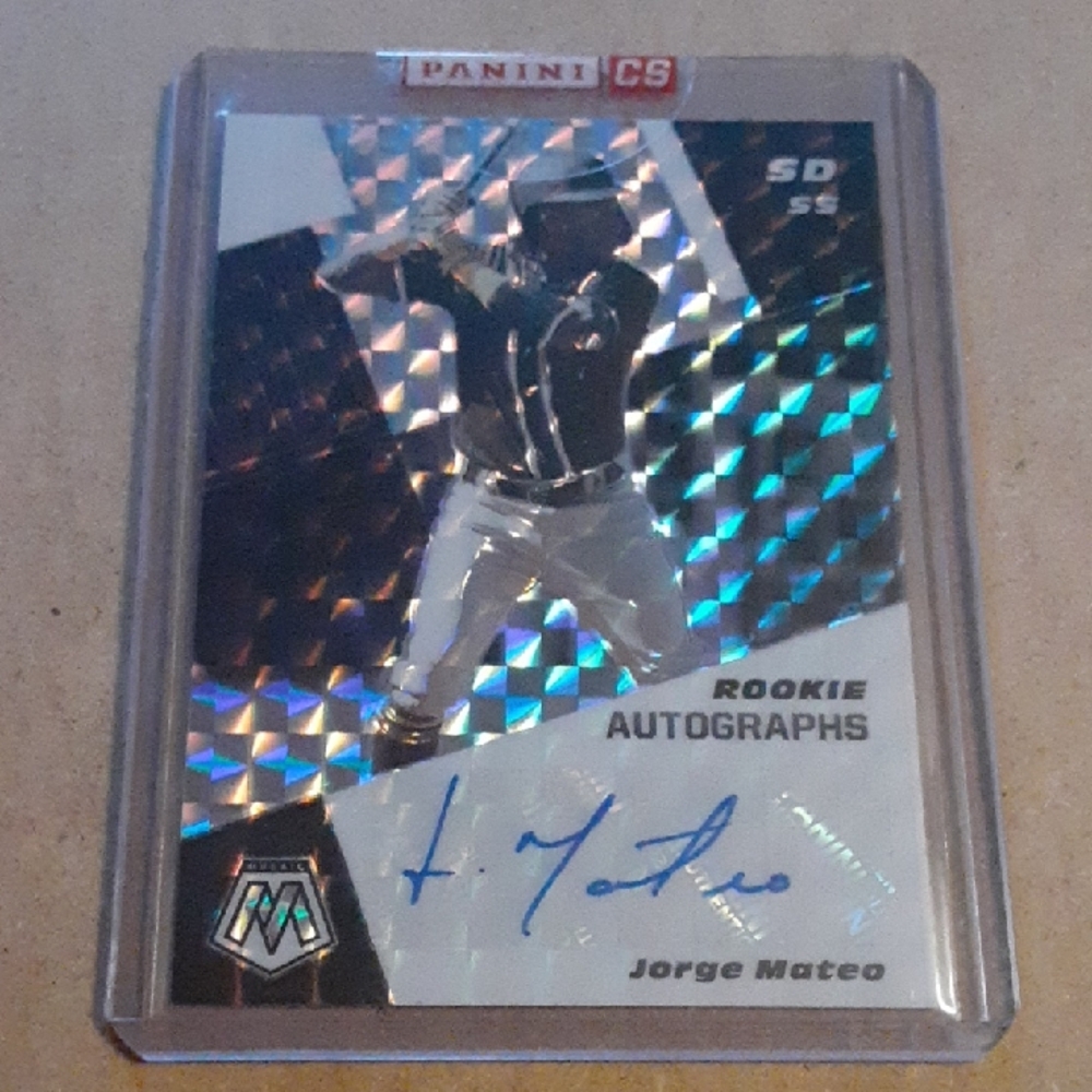 2021 Panini Rookie Autographs Card with Blue and Silver Holographic Design